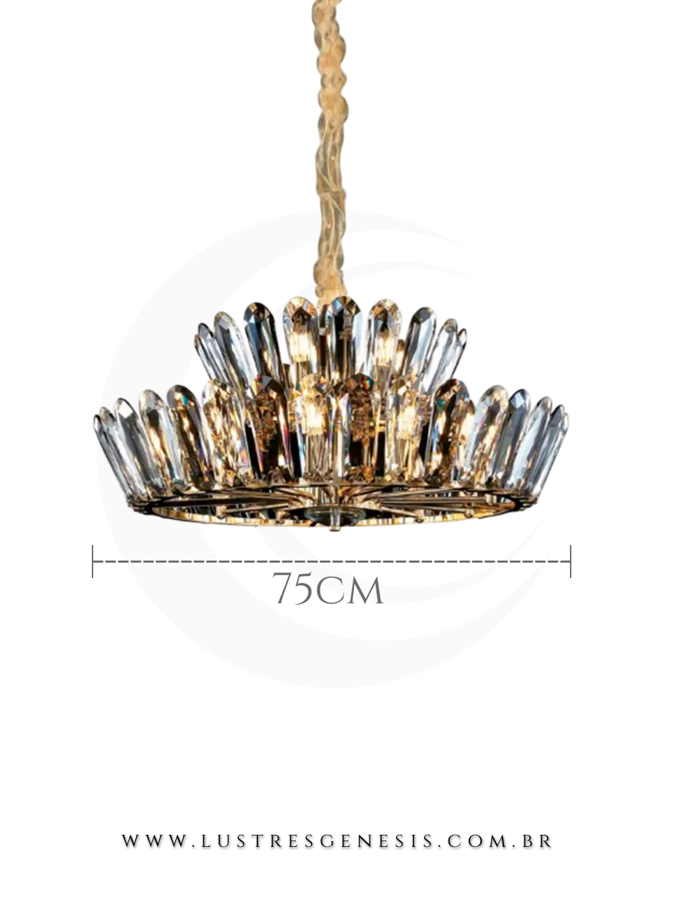 Pendente Karina 75cm para Sala de Estar e Jantar de Luxo